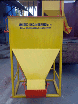 Concrete bucket square type 0.5 cubic