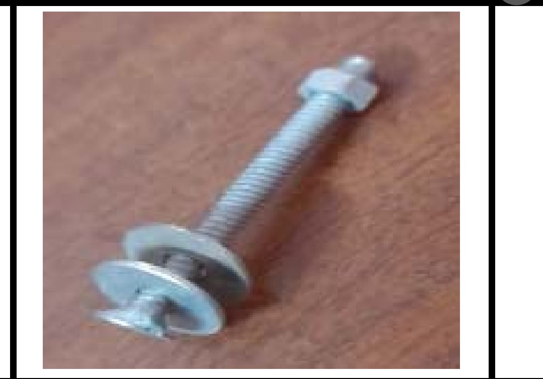 Nylon bush SS bolt nut washer set